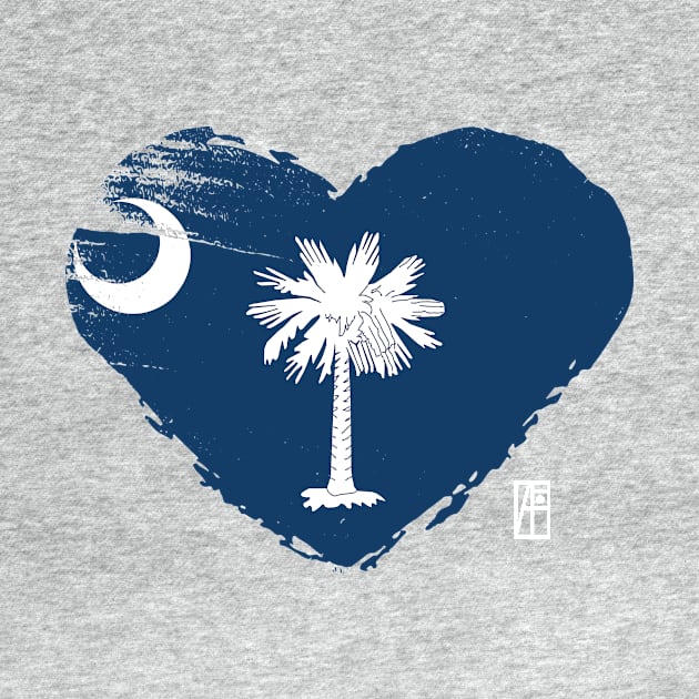 U.S. State - I Love South Carolina - South Carolina Flag by ArtProjectShop